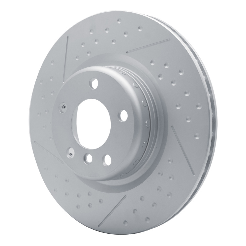 BMW M235i xDrive Brake Rotor (1) - Rear - R1 Concepts - Carbon Alloy GEOMET Dimpled & Slotted - `12-`20